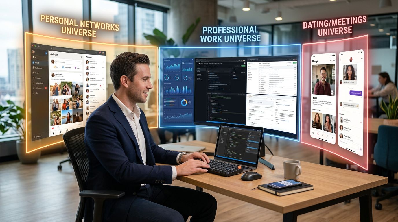 Salarié construisant une présence professionnelle cohérente